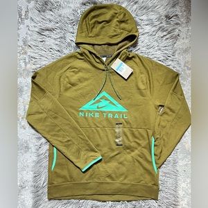 NEW Nike Trail Mens Dri-FIT Running Hoodie Sweatshirt Olive/Green MEDIUM